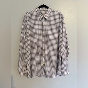 Peter Millar Crown Vintage Pink & Blue Long Sleeve Button Down Collar Shirt XL